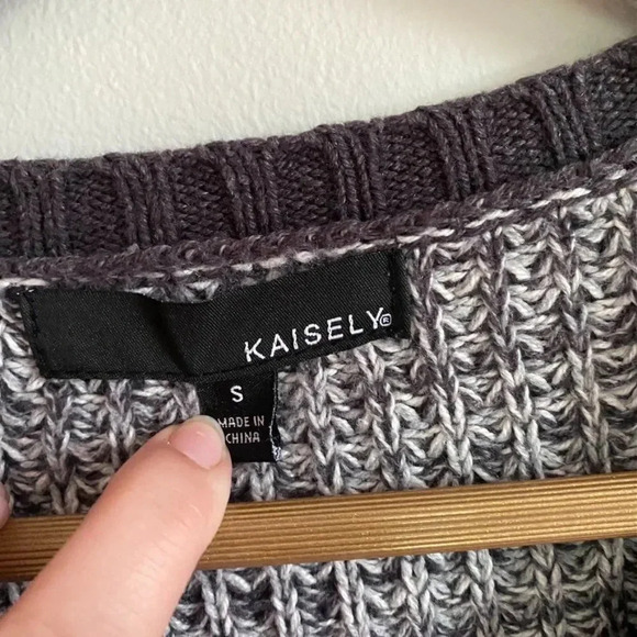 Kaisely Gray Side Zipper Sweater - Picture 8 of 11